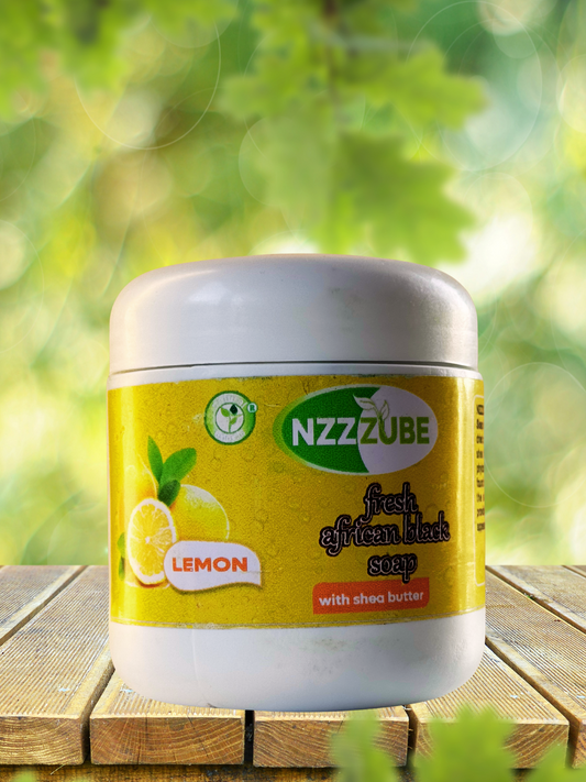 Fresh African Black Soap with Lemon - 500g