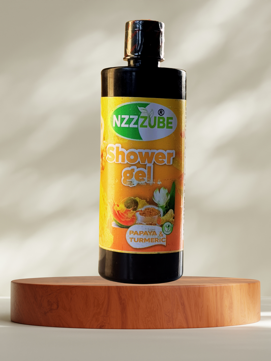 Shower Gel  with Papaya & Turmeric- 100% Natural Black Soap 500ml