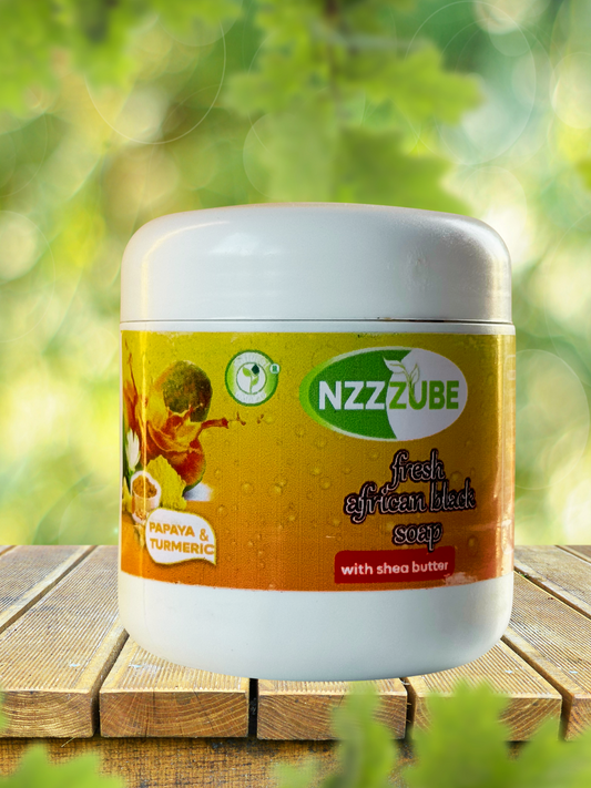 Fresh African Black Soap with Papaya & Turmeric- 500g