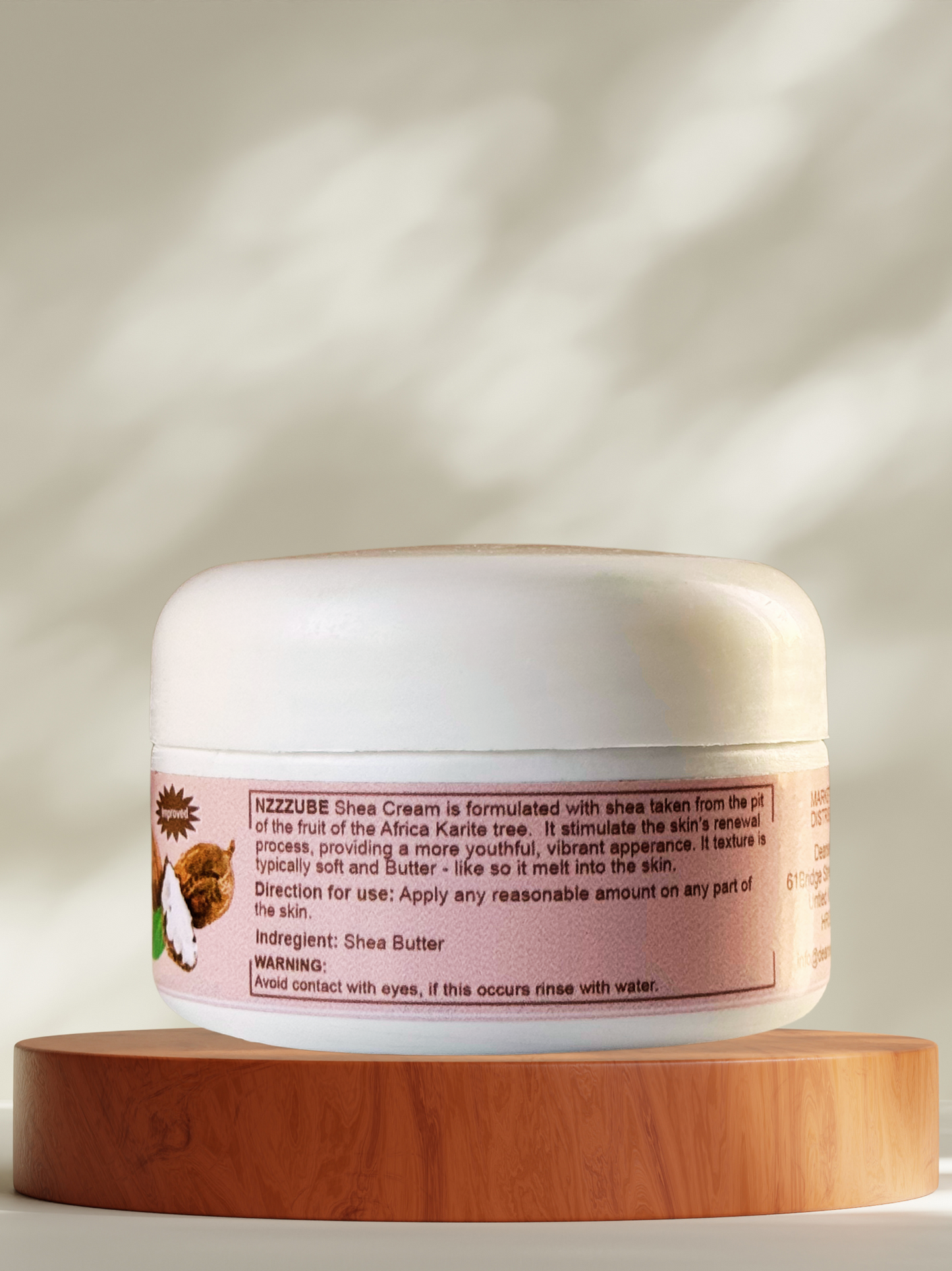 NZZZUBE - Pure Shea Butter Body Cream - 100% RAW & Unrefined Shea Butter - 300g