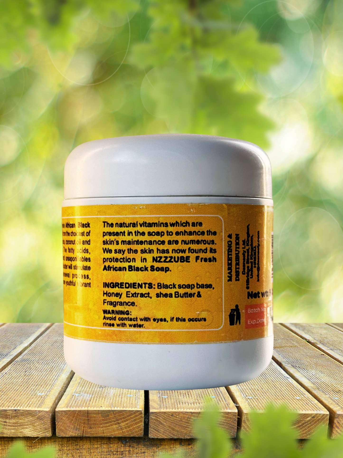 Fresh African Black Soap with Honey- 500g- 100% Natural